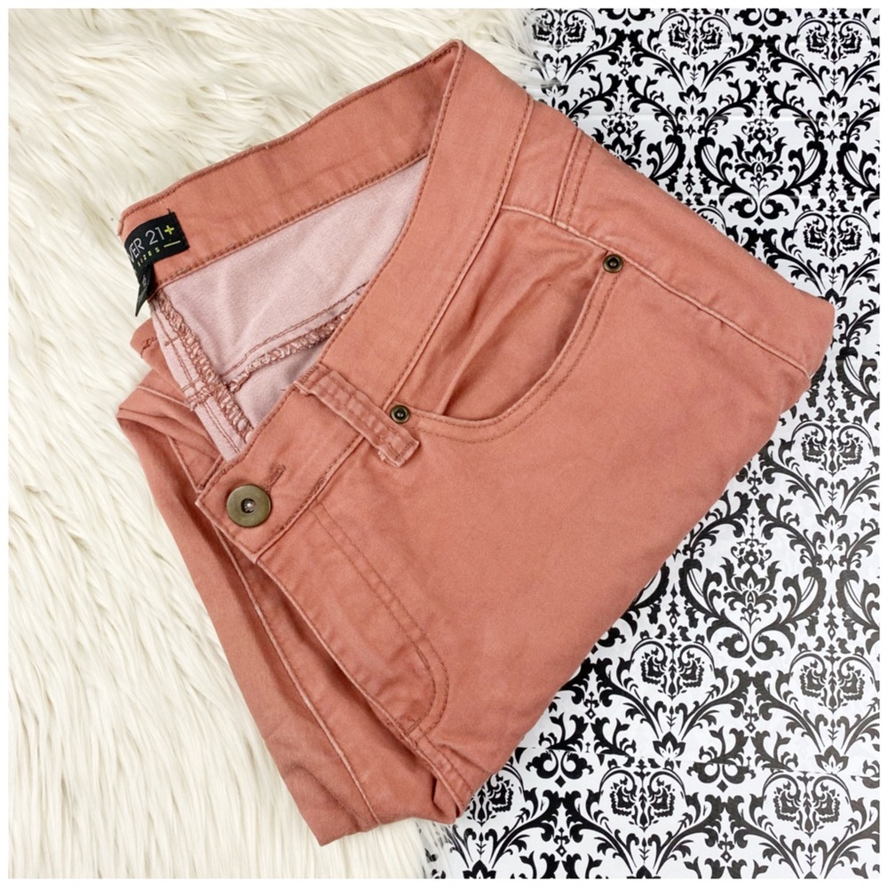 Forever 21+ : size : 12 : casual light pastel orange spring summer skinny jeans